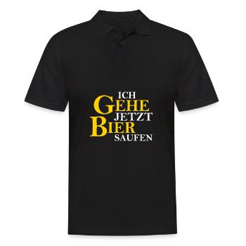 Bier Saufen Biertrinker Bierliebhaber Party Saufen - Männer Poloshirt - Schwarz - Vorne - Kai (181cm)