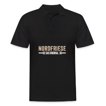 Nordfriese Original Moin Plattdeutsch Nordsee Möwe - Männer Poloshirt - Schwarz - Vorne - Kai (181cm)