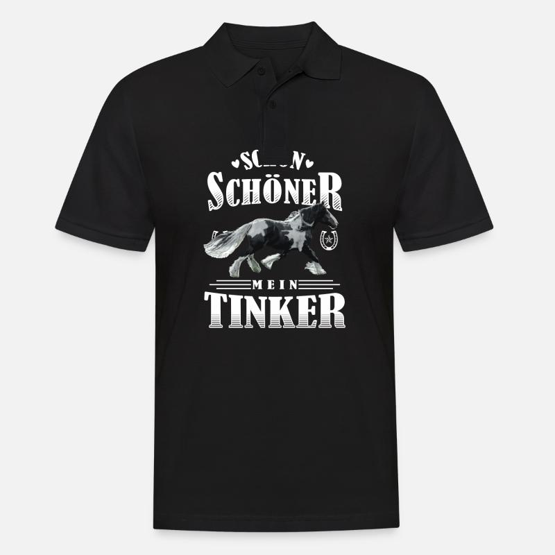 Schön Schöner Mein Tinker - Männer Poloshirt - Schwarz