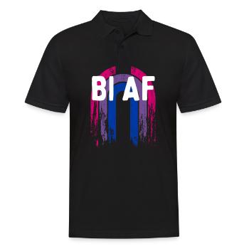 Bi AF Bisexuel LGBTQ Bi Pride LGBT Funny Pride - Polo Homme - noir - Devant - Kai (181cm)