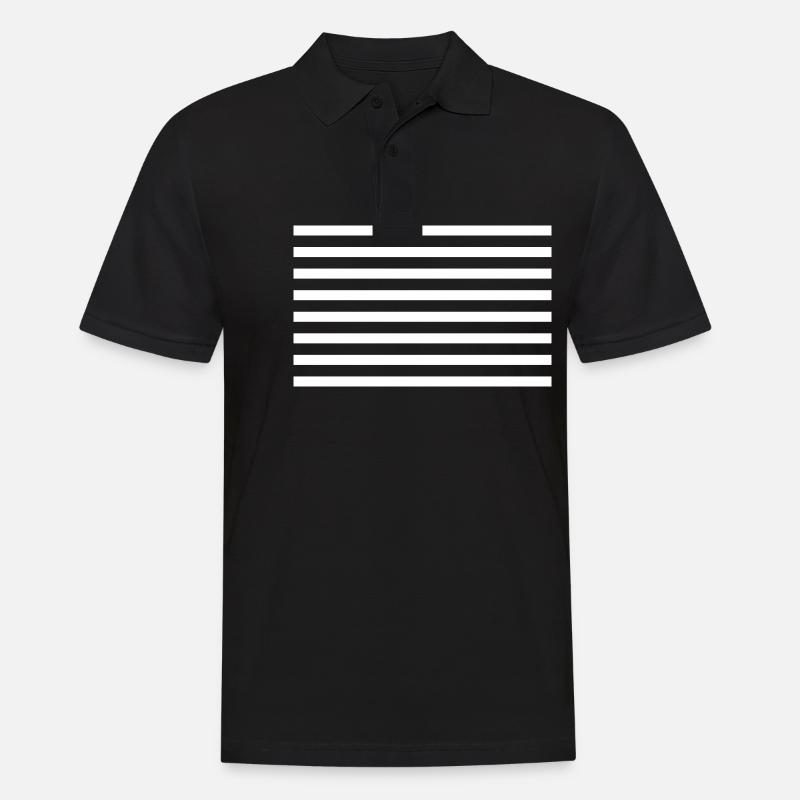 Lines pattern horizontal - Men's Polo Shirt - black