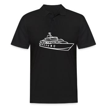 Yacht boat - Men's Polo Shirt - black - Front - Kai (181cm)