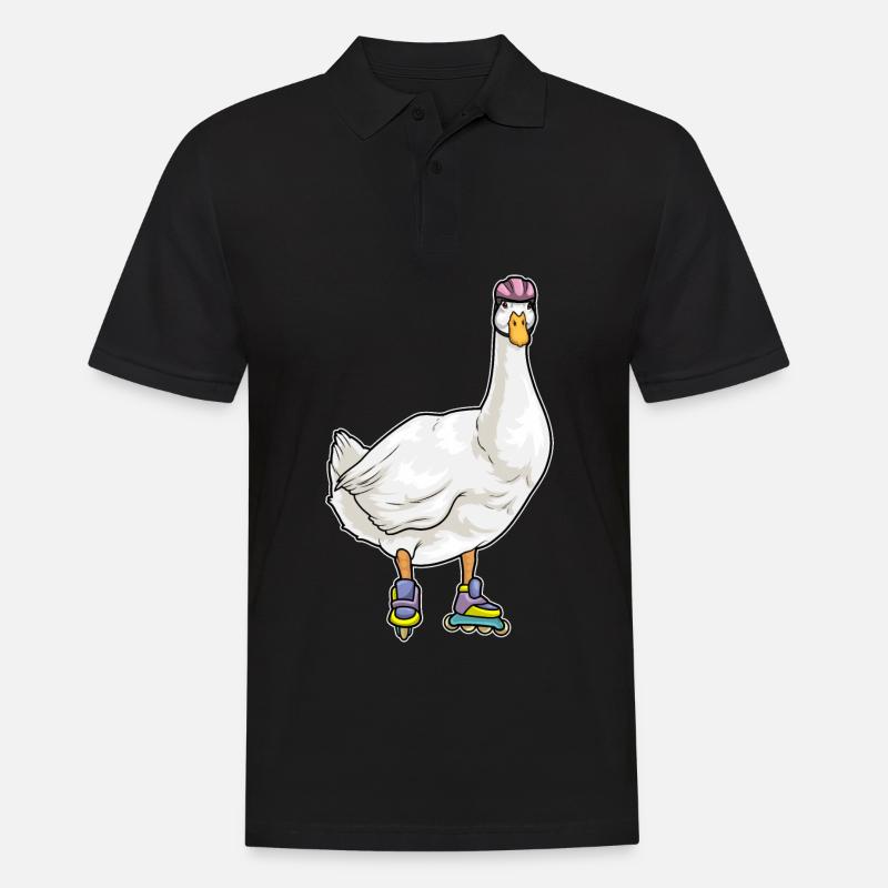 Ente Inline skating Rollschuhe - Männer Poloshirt - Schwarz