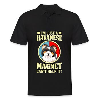 I'm just a Havanese Magnet can't help it - Men's Polo Shirt - black - Front - Kai (181cm)