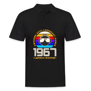 1967 - Männer Poloshirt - Schwarz - Vorne - Kai (181cm)