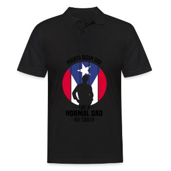 Puerto Rico Flagge | Puerto Ricaner Geschenkideen - Männer Poloshirt - Schwarz - Vorne - Kai (181cm)
