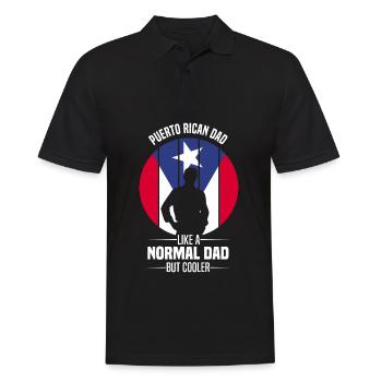 Puerto Rico Flagge | Puerto Ricaner Geschenkideen - Männer Poloshirt - Schwarz - Vorne - Kai (181cm)