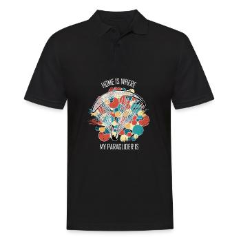 Paragliding Gleitschirm Paragleiter Paraglider - Männer Poloshirt - Schwarz - Vorne - Kai (181cm)