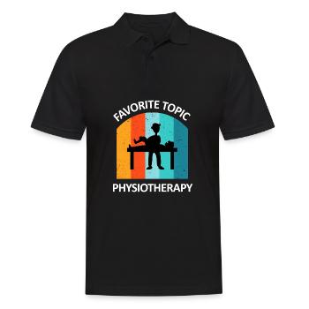 Physiotherapist Humorous Gift Saying Funny - Men's Polo Shirt - black - Front - Kai (181cm)
