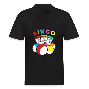Bingo - Men's Polo Shirt - black - Front - Kai (181cm)