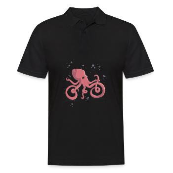 Octopus fait du vélo - Polo Homme - noir - Devant - Kai (181cm)