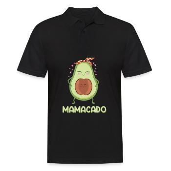 Mamacado Avocado Red Bandana Tochter Sohn - Männer Poloshirt - Schwarz - Vorne - Kai (181cm)