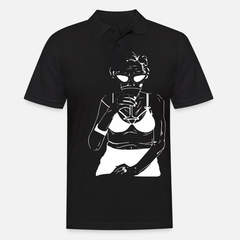 coole oma 2 - Männer Poloshirt - Schwarz