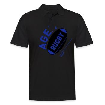 AGEN RUGBY - Männer Poloshirt - Schwarz - Vorne - Kai (181cm)