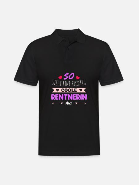 So sieht eine richtig coole Rentnerin aus Rente - Männer Poloshirt - Schwarz