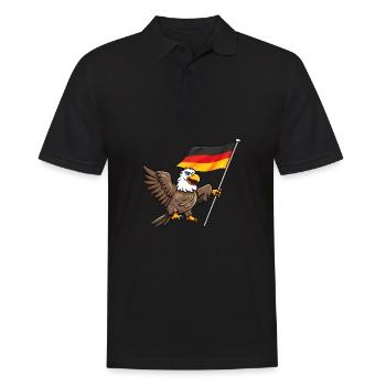Deutschland Adler Germany Flag Eagle - Männer Poloshirt - Schwarz - Vorne - Kai (181cm)