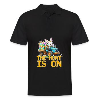 The Hunt is on - Men's Polo Shirt - black - Front - Kai (181cm)