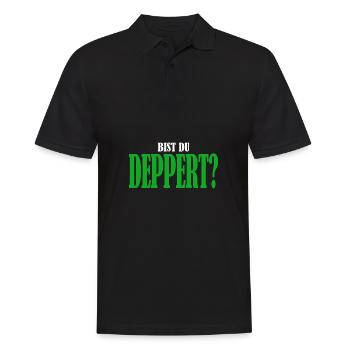 Bist du deppert? Österreich Österreichische - Männer Poloshirt - Schwarz - Vorne - Kai (181cm)