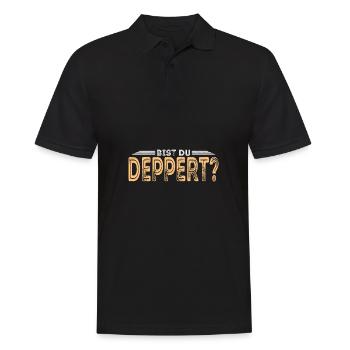 Bist du deppert? Österreich Österreichische - Männer Poloshirt - Schwarz - Vorne - Kai (181cm)