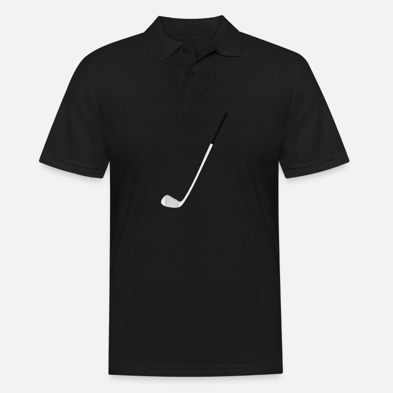 Golfschläger - Geschenk - Männer Poloshirt - Schwarz