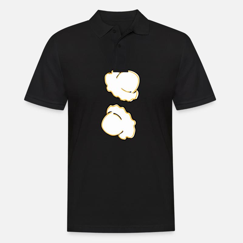 Popcorn - Männer Poloshirt - Schwarz