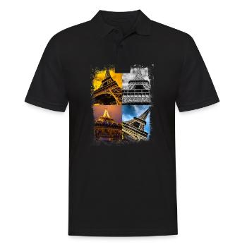 Paris Frankreich France Eiffelturm Eiffel Tower - Männer Poloshirt - Schwarz - Vorne - Kai (181cm)