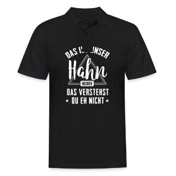 Das ist ein Familie Hahn Insider - Männer Poloshirt - Schwarz - Vorne - Kai (181cm)