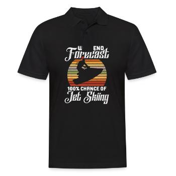 weekend forecast 100 chance of jet skiing Design - Männer Poloshirt - Schwarz - Vorne - Kai (181cm)