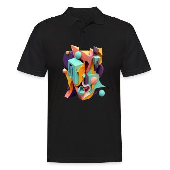 .3D - Men's Polo Shirt - black - Front - Kai (181cm)