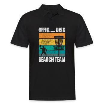 Official Disc Search Team Disc Throwing Folf - Men's Polo Shirt - black - Front - Kai (181cm)