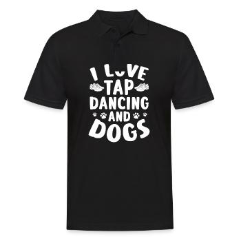 I love tap dancing and dogs - Männer Poloshirt - Schwarz - Vorne - Kai (181cm)