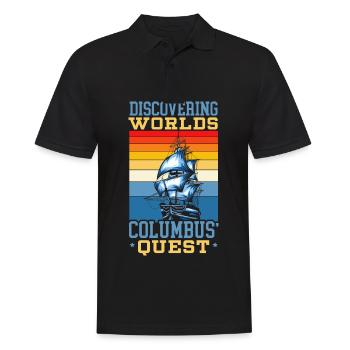 Discovery of the Worlds - Columbus' Quest - Columbus - Men's Polo Shirt - black - Front - Kai (181cm)