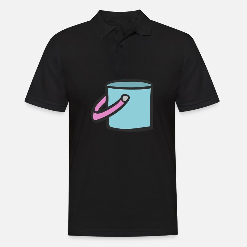 Eimer Haushalt Geschenk - Männer Poloshirt - Schwarz