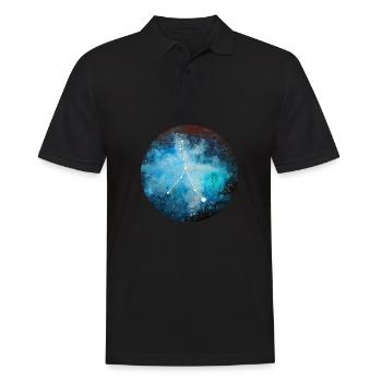 sternzeichen Krebs - Männer Poloshirt - Schwarz - Vorne - Kai (181cm)