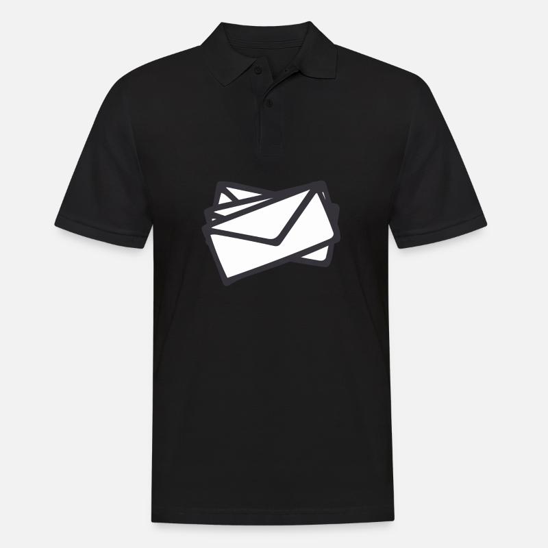 Briefe - Männer Poloshirt - Schwarz