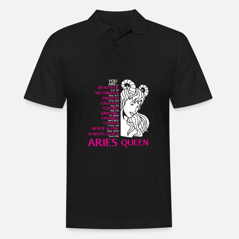 Sternzeichen Widder - Männer Poloshirt - Schwarz