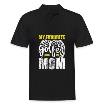 My Favorite Golfer Calls Me Mom Women Funny - Men's Polo Shirt - black - Front - Kai (181cm)