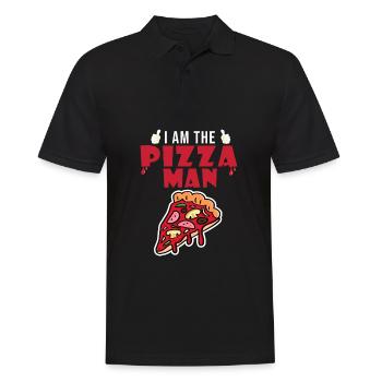 i am the pizza man food - Polo Homme - noir - Devant - Kai (181cm)