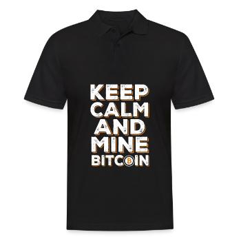 BITCOIN - Männer Poloshirt - Schwarz - Vorne - Kai (181cm)