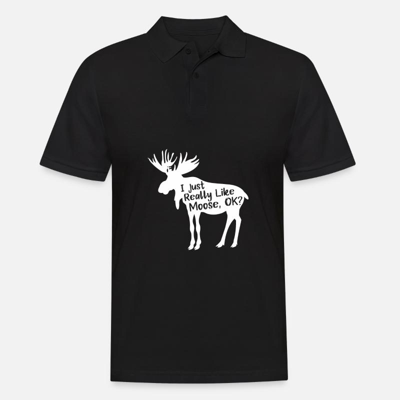Genau wie Elch, OK? Geist Tier Geschenk - Männer Poloshirt - Schwarz