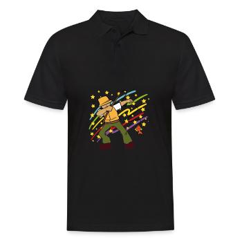 Rétro Vintage Dabbing Dab Disco Party Angler Angel - Polo Homme - noir - Devant - Kai (181cm)
