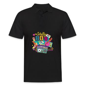 Wie Totally 80er Retro Vintage 1980er Party Geschenk - Männer Poloshirt - Schwarz - Vorne - Kai (181cm)