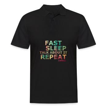 Fast sleep talk about it repeat OMAD - Men's Polo Shirt - black - Front - Kai (181cm)