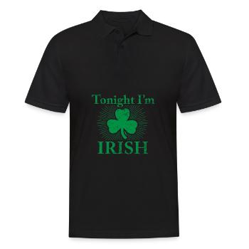 St. Patrick's Day Lucky Clover Irish Gift Idea - Men's Polo Shirt - black - Front - Kai (181cm)