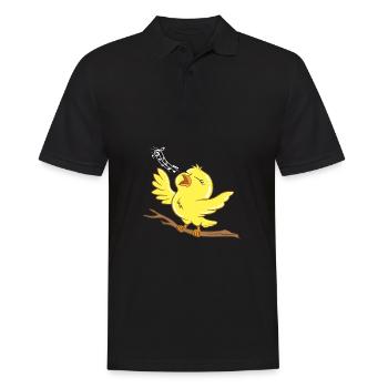 Birds Bird Lover Singing Bird Gift Idea Birthday - Men's Polo Shirt - black - Front - Kai (181cm)