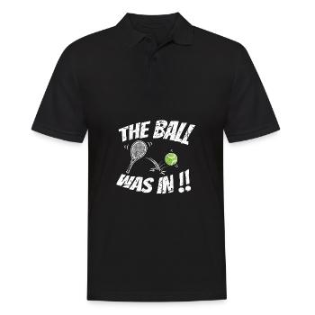 Amateur de sport de tennis L’idée cadeau Was In Birthday - Polo Homme - noir - Devant - Kai (181cm)