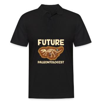 Future Paleontologist Fossil Dinosaurs Skeleton - Men's Polo Shirt - black - Front - Kai (181cm)