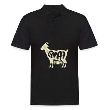 Ziege Mama Farm Tier Liebhaber Frauen Lustige Mütter Tag - Männer Poloshirt - Schwarz - Vorne - Kai (181cm)