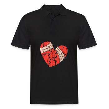 Broken Hearts Kleidung Geschenkidee für Männer Frauen - Männer Poloshirt - Schwarz - Vorne - Kai (181cm)