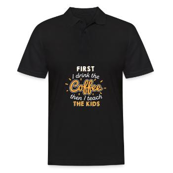Journée des enseignants Café Cadeau des enseignants - Polo Homme - noir - Devant - Kai (181cm)